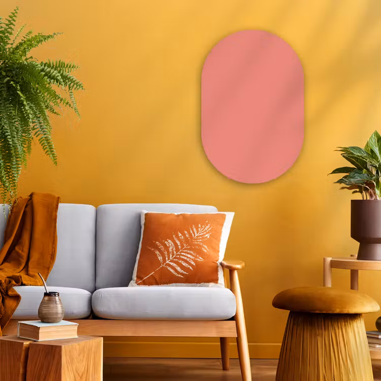 Dusty - Peach - Koraal Wandcirkel Ovaal Forex klein 630 -sfeer4