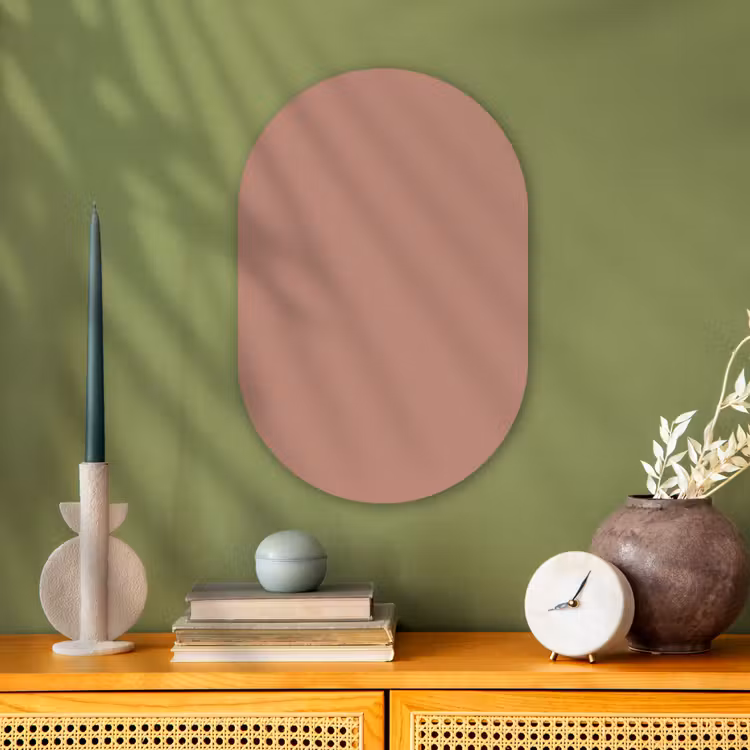 Earthy - Blusher - Roze Wandcirkel Ovaal Forex klein 630 -sfeer2