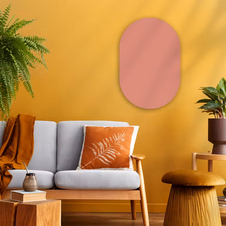 Earthy - Rose - Koraal Wandcirkel Ovaal Forex klein 630 -sfeer4