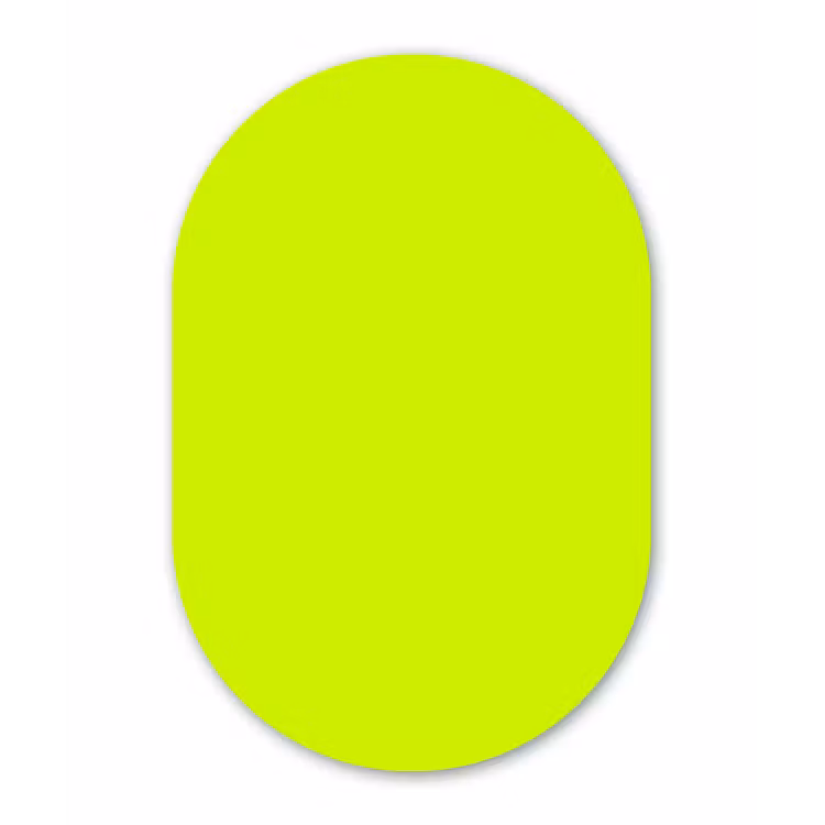 Electric - Lemon - Geel Wandcirkel Ovaal Forex klein 630 -3d