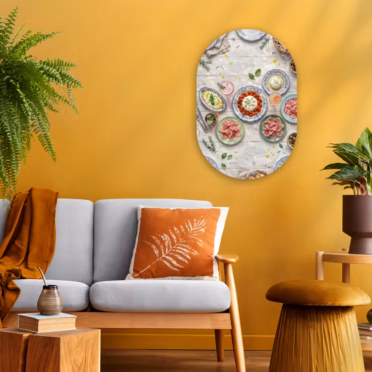 Eten - Tafel - Divers - Modern Wandcirkel Ovaal Forex klein -sfeer4