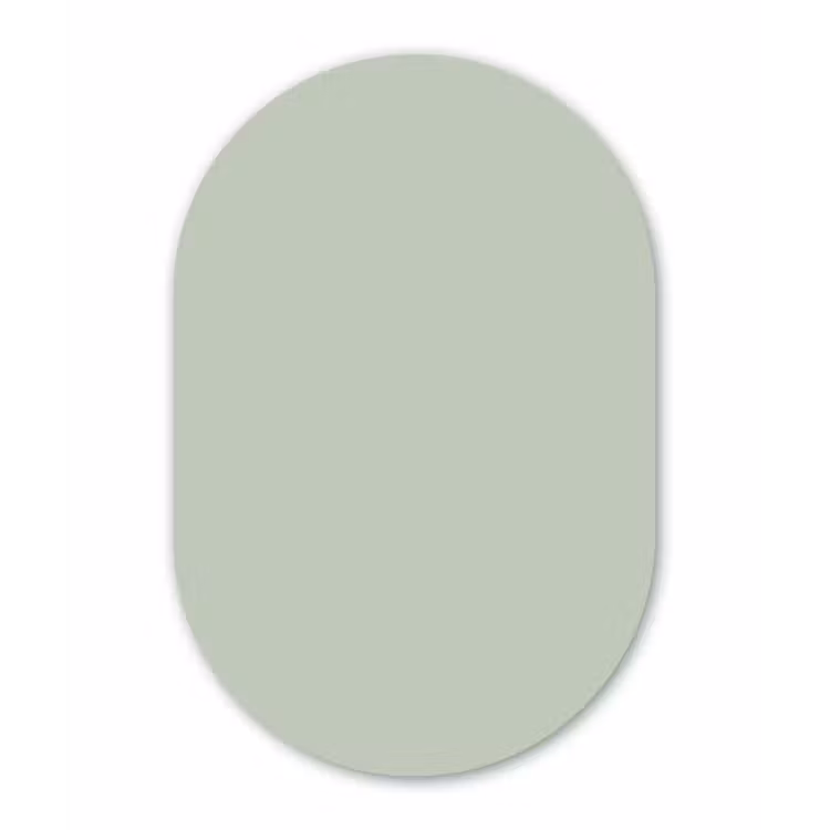 Frosted - Mint - Groen Wandcirkel Ovaal Forex klein 630 -3d