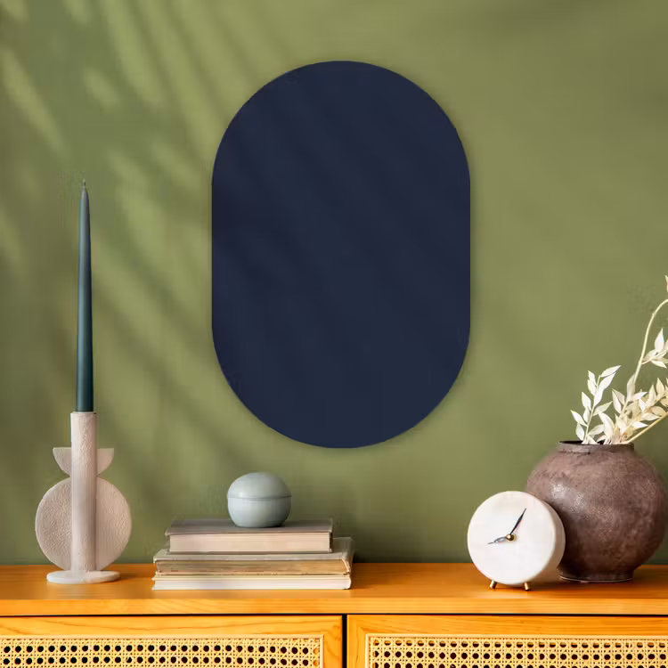 Geldersblauw - Blauw - Klassiek Wandcirkel Ovaal Forex klein 630 -sfeer2