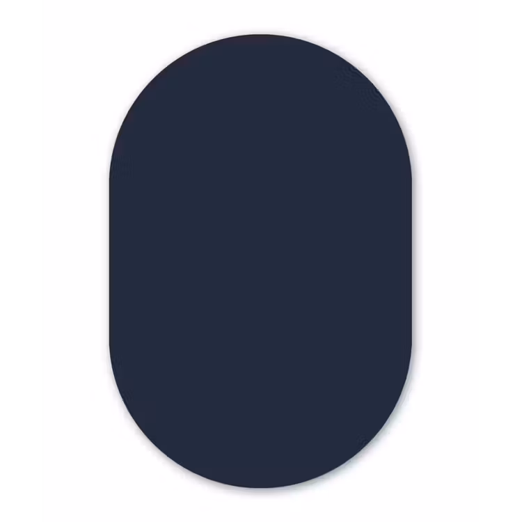 Geldersblauw - Blauw - Klassiek Wandcirkel Ovaal Forex klein 630 -3d