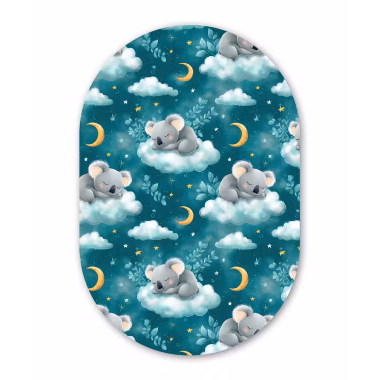 Koala's - Betoverend - Blauw Wandcirkel Ovaal Forex klein 630 -3d