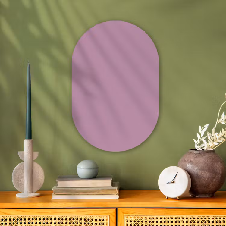 Lilac - Paars - Mauve Wandcirkel Ovaal Forex klein 630 -sfeer2