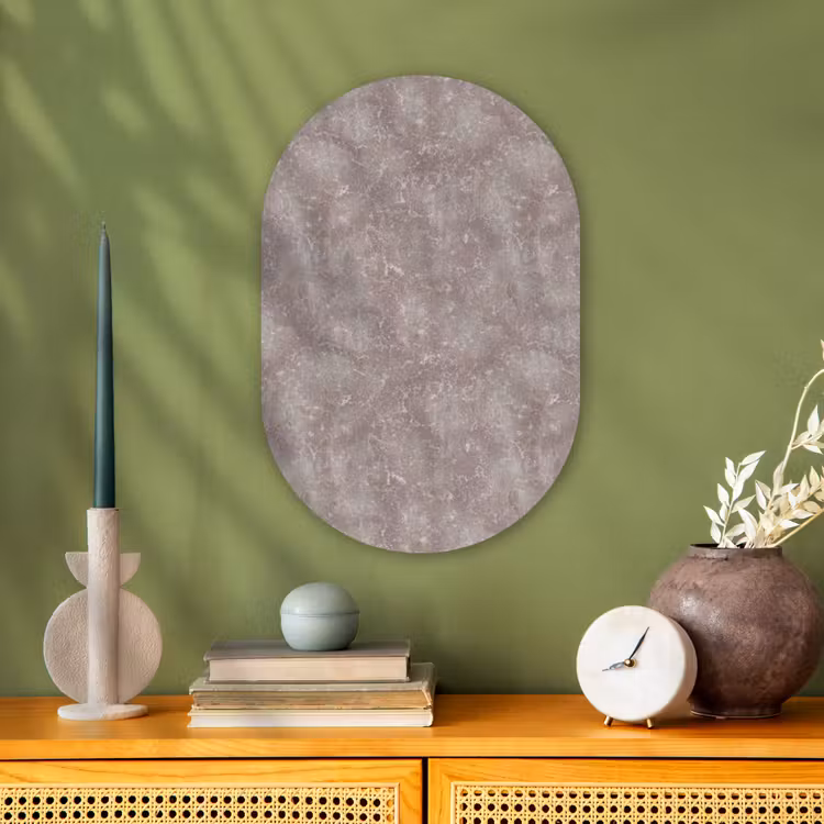 Marmer - Patroon - Mauve Wandcirkel Ovaal Forex klein 630 -sfeer2