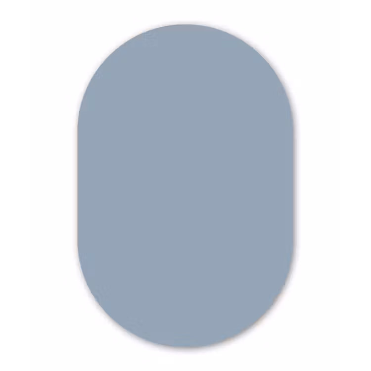 Mellow - Breeze - Blauw Wandcirkel Ovaal Forex klein 630 -3d