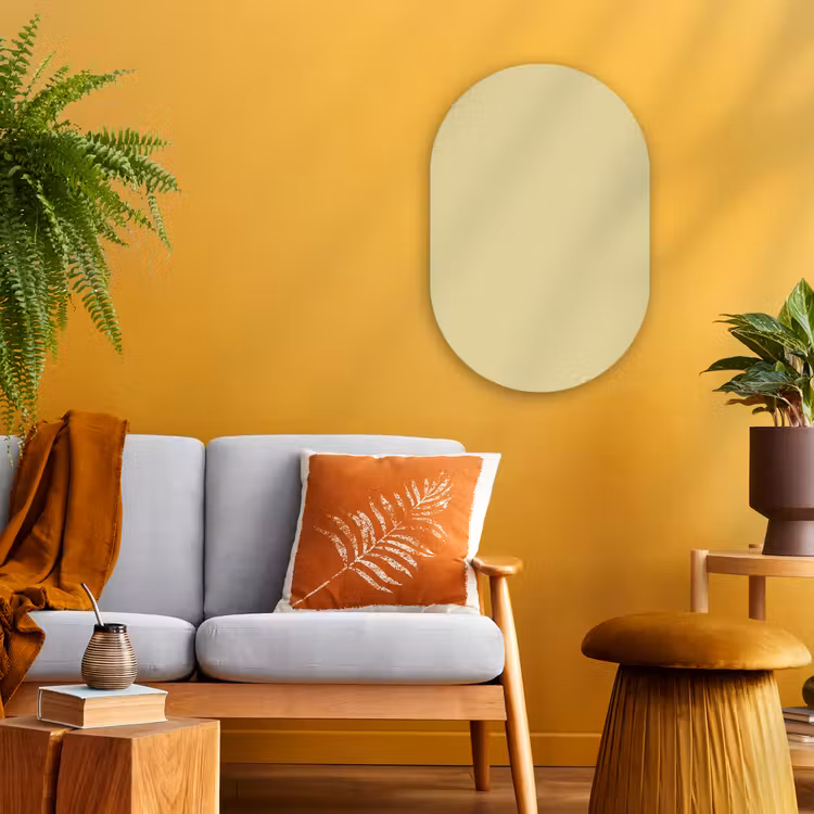 Mellow - Touch - Geel Wandcirkel Ovaal Forex klein 630 -sfeer4