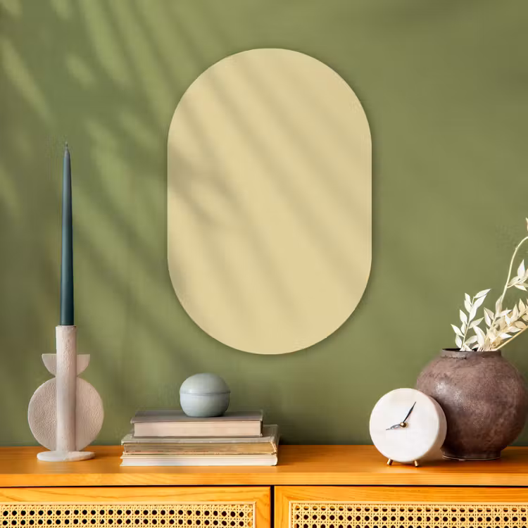 Mellow - Touch - Geel Wandcirkel Ovaal Forex klein 630 -sfeer2