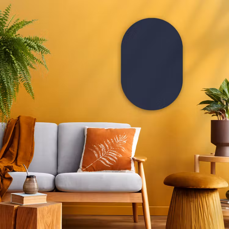 Midnight - Swing - Blauw Wandcirkel Ovaal Forex klein 630 -sfeer4