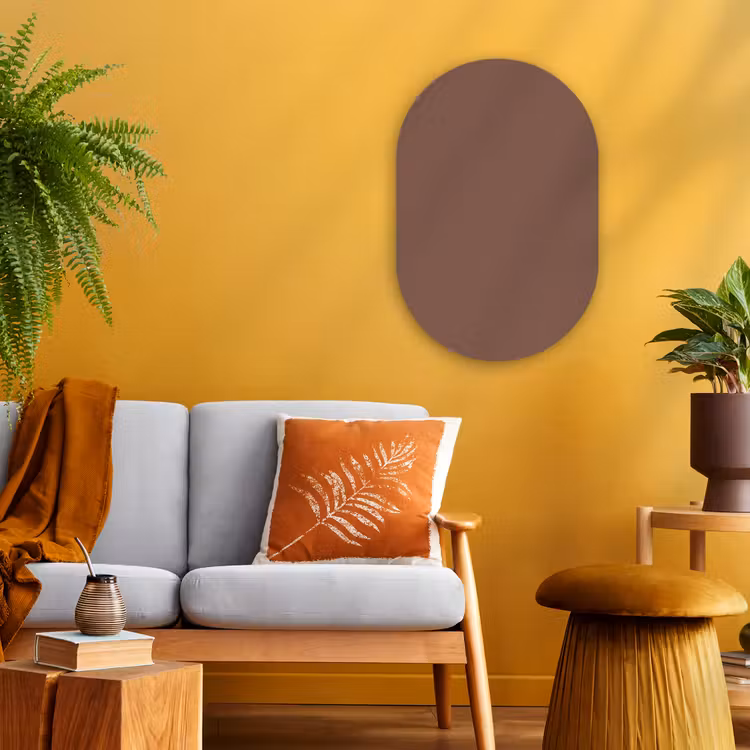 Muted - Chestnut - Bruin Wandcirkel Ovaal Forex klein 630 -sfeer4
