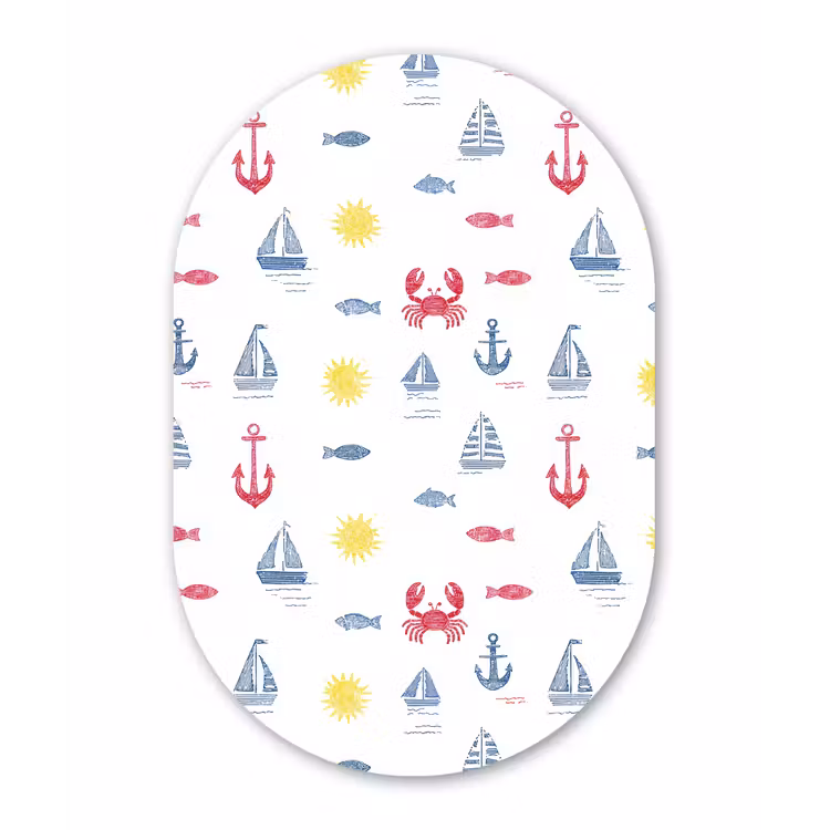 Nautisch - Illustraties - Kleurrijk Wandcirkel Ovaal Forex klein 630 -3d