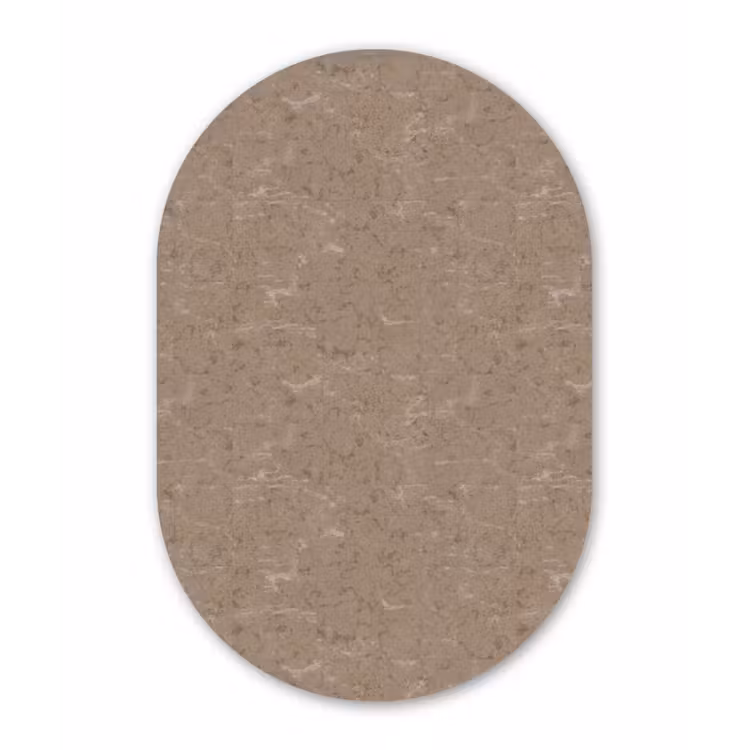 Patroon - Kalksteen - Beige Wandcirkel Ovaal Forex klein 630 -3d
