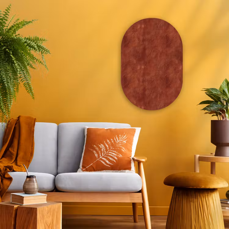 Stucwerk - Textuur - Terracotta Wandcirkel Ovaal Forex klein 630 -sfeer4