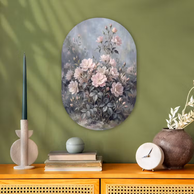 Rozen - Illustratie - Roze Wandcirkel Ovaal Forex klein -sfeer2