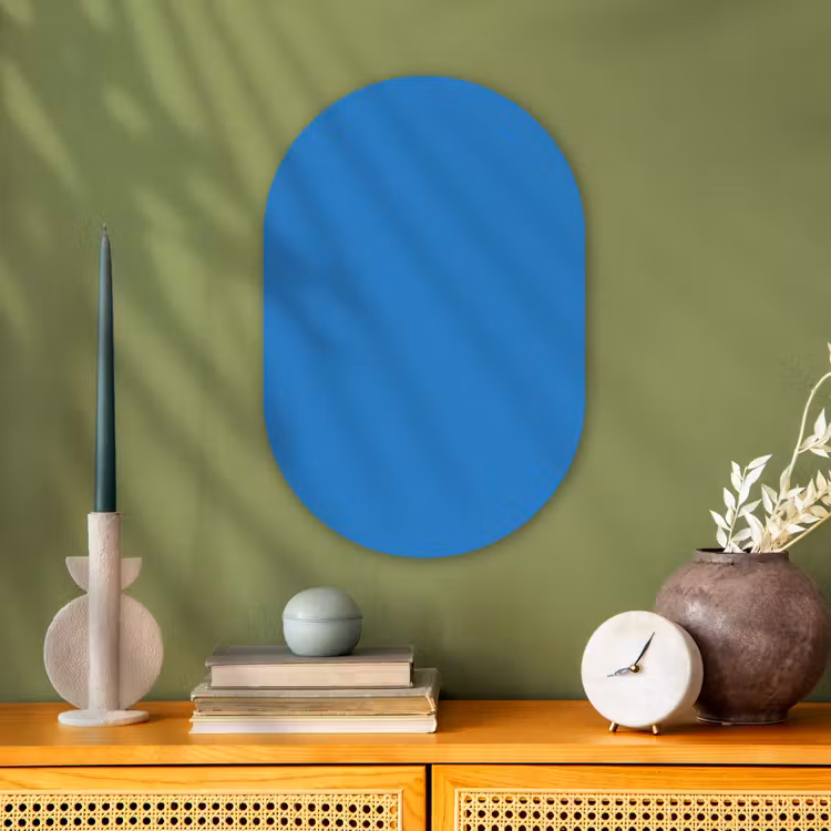 Royal - Blue - Blauw Wandcirkel Ovaal Forex klein 630 -sfeer2