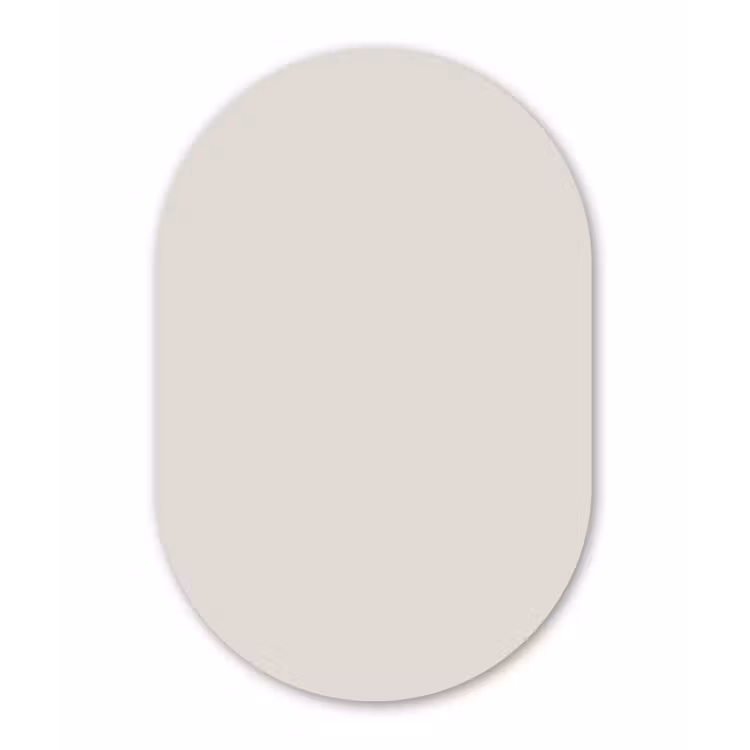 Silent - Sandstone - Grijs Wandcirkel Ovaal Forex klein 630 -3d