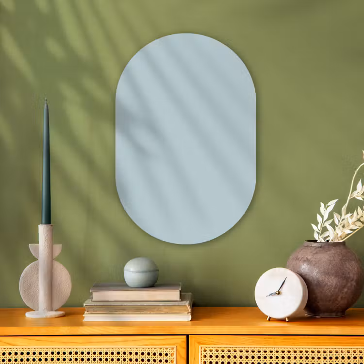 Slate - Blue - Blauw Wandcirkel Ovaal Forex klein 630 -sfeer2