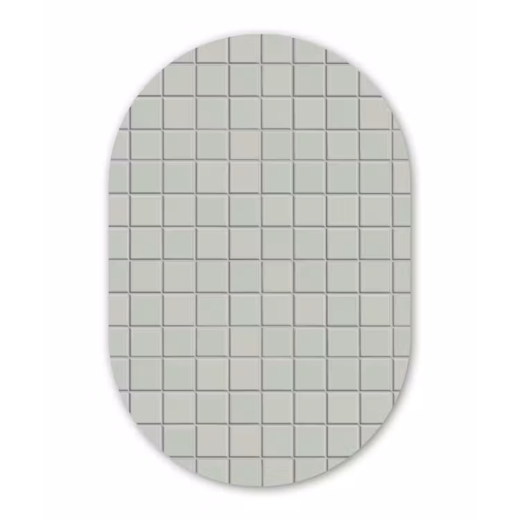 Tegel - Patroon - Lichtgroen Wandcirkel Ovaal Forex klein 630 -3d