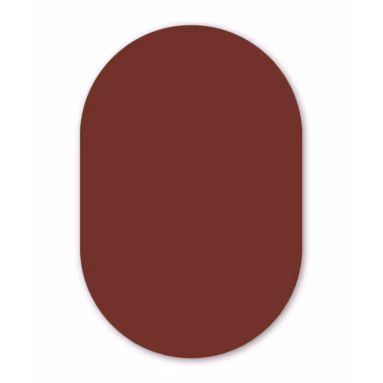 Valentine - Velvet - Rood Wandcirkel Ovaal Forex klein 630 -3d