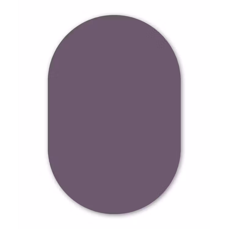 Velvet - Aubergine - Paars Wandcirkel Ovaal Forex klein 630 -3d