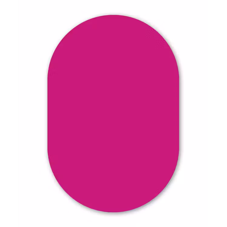 Velvet - Magenta - Roze Wandcirkel Ovaal Forex klein 630 -3d