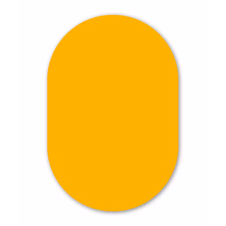 Vivid - Amber - Geel Wandcirkel Ovaal Forex klein 630 -3d