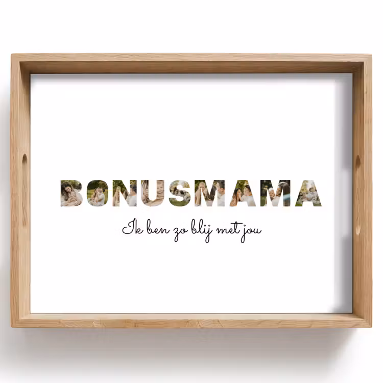 Bonusmama - Lettercollage Dienblad Rechthoek middel -z3d_shopping