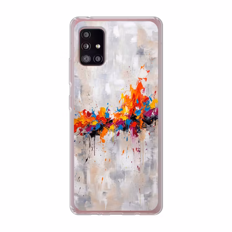 Abstract - Schilderij - Kleurrijk - Dynamisch Telefoonhoesje Samsung Galaxy A51 5G klein -3d