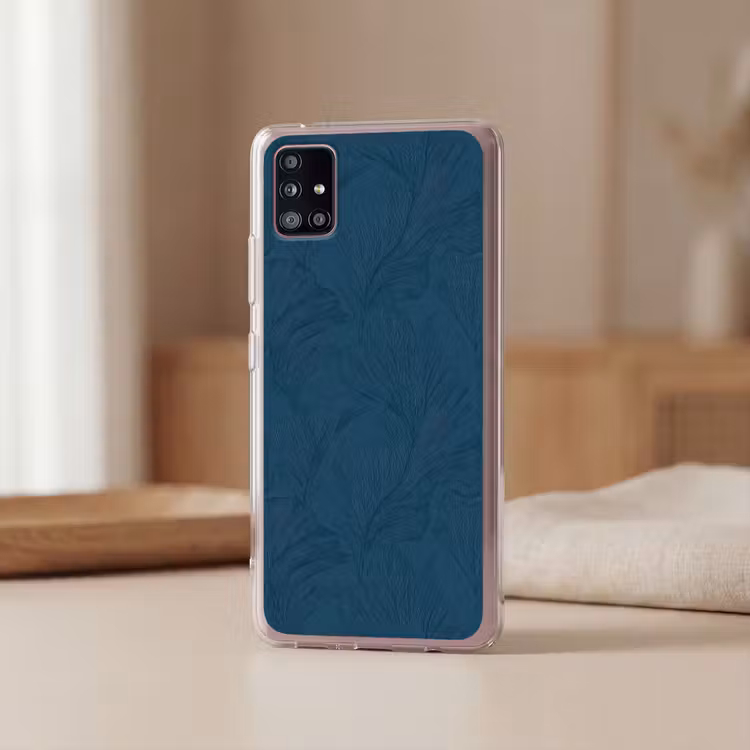 Abstract - Patroon - Donkerblauw - Elegant Telefoonhoesje Samsung Galaxy A51 5G klein 373 -sfeer2