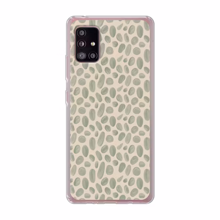 Abstract - Patroon - Organisch - Groen - Modern Telefoonhoesje Samsung Galaxy A51 5G klein -3d
