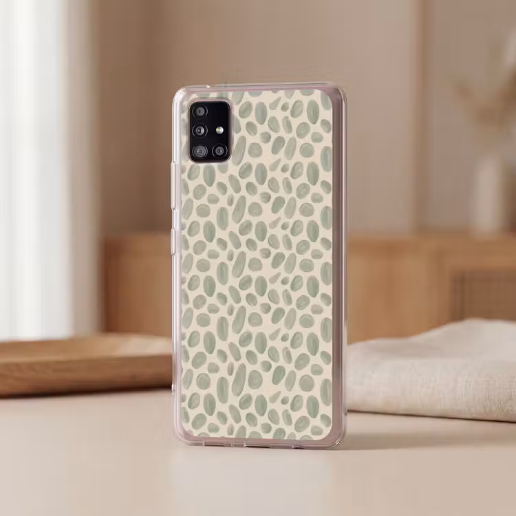 Abstract - Patroon - Organisch - Groen - Modern Telefoonhoesje Samsung Galaxy A51 5G klein -sfeer2