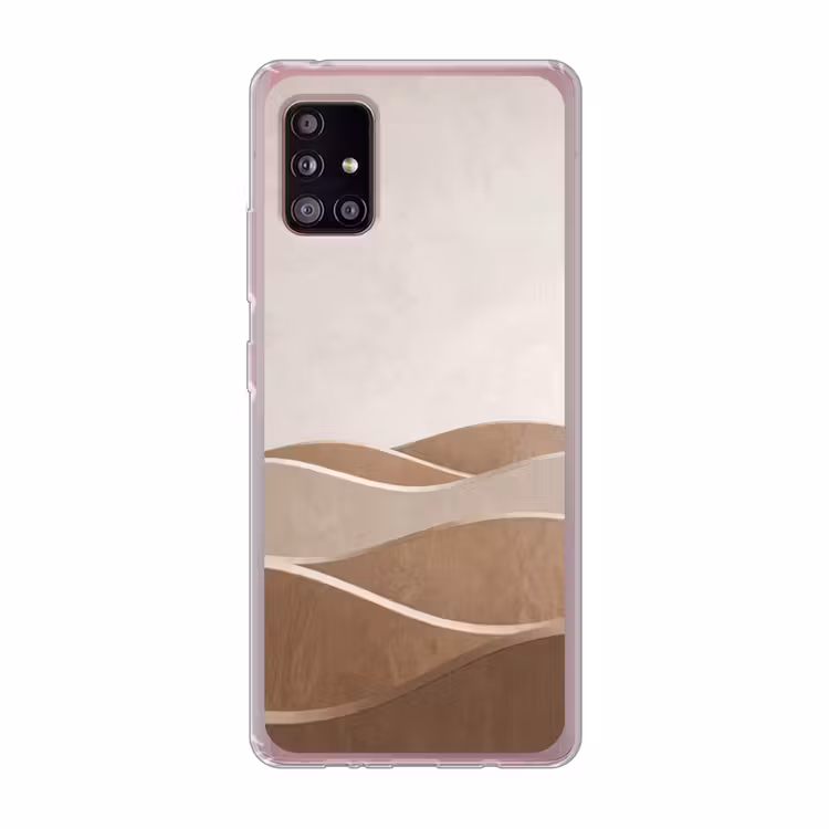 Abstract - Golven - Modern - Beige Telefoonhoesje Samsung Galaxy A51 5G klein -3d
