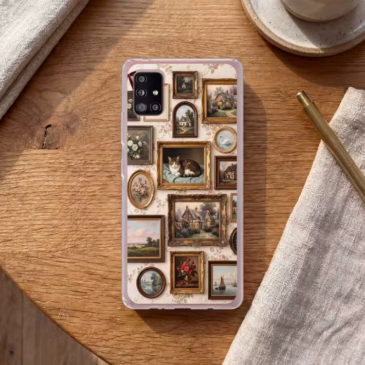Dier - Kat - Portret - Klassiek Telefoonhoesje Samsung Galaxy A51 5G klein -sfeer1