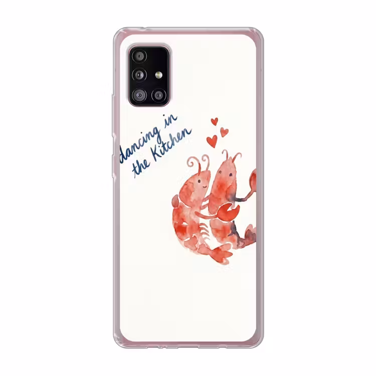 Dier - Dans - Liefde - Waterverf - Rood Telefoonhoesje Samsung Galaxy A51 5G klein -3d