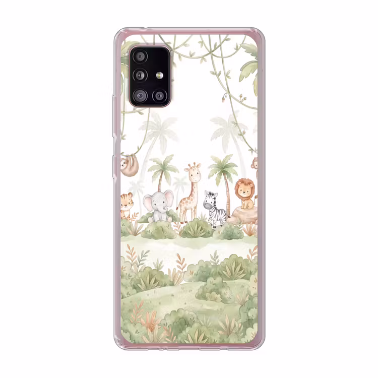 Dieren - Jungle - Pastel Telefoonhoesje Samsung Galaxy A51 5G klein -3d