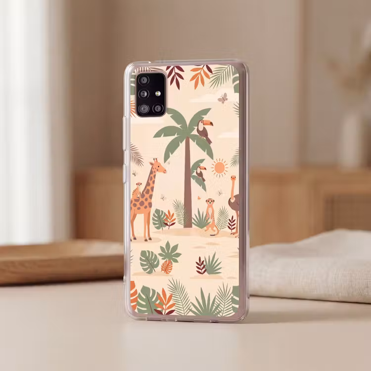 Dieren - Tropisch - Safari - Kleurrijk Telefoonhoesje Samsung Galaxy A51 5G klein -sfeer2
