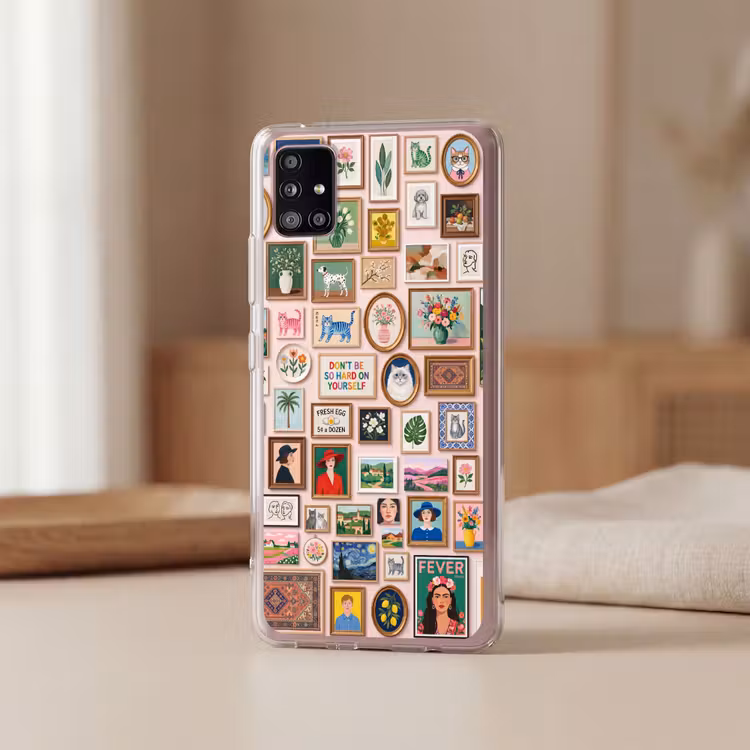 Kunst - Collectie - Decoratie - Modern - Kleurrijk Telefoonhoesje Samsung Galaxy A51 5G klein -sfeer2