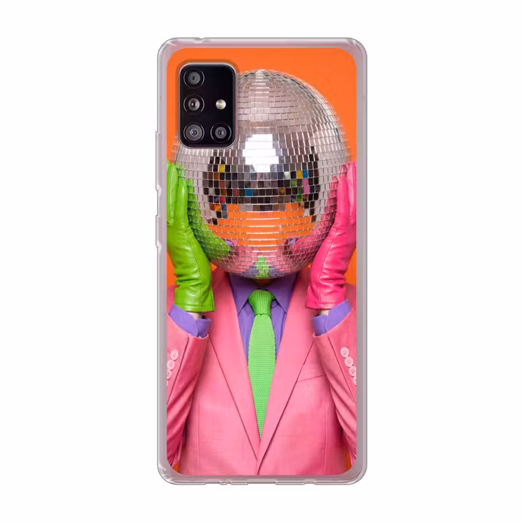 Kunst - Disco bal - Kleurrijk - Modern - Studio Telefoonhoesje Samsung Galaxy A51 5G klein -3d
