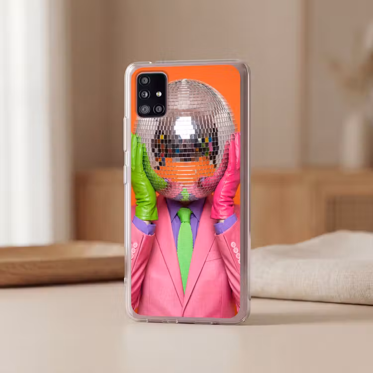 Kunst - Disco bal - Kleurrijk - Modern - Studio Telefoonhoesje Samsung Galaxy A51 5G klein -sfeer2