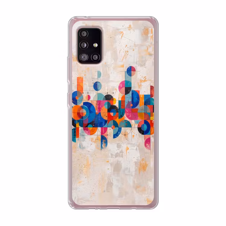 Kunst - Geometrisch - Abstract - Kleurrijk Telefoonhoesje Samsung Galaxy A51 5G klein -3d