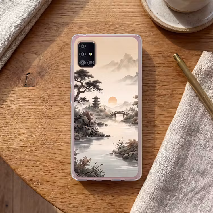 Azië - Landschap - Kleurrijk Telefoonhoesje Samsung Galaxy A51 5G klein -sfeer1