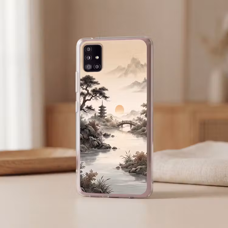 Azië - Landschap - Kleurrijk Telefoonhoesje Samsung Galaxy A51 5G klein -sfeer2
