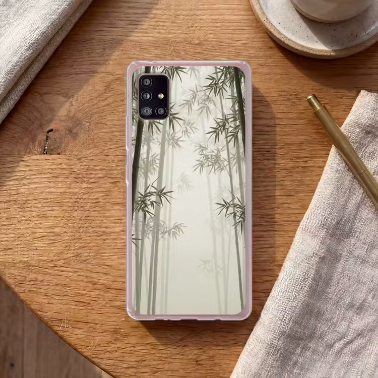 Bamboe - Bos - Mist - Natuur Telefoonhoesje Samsung Galaxy A51 5G klein -sfeer1
