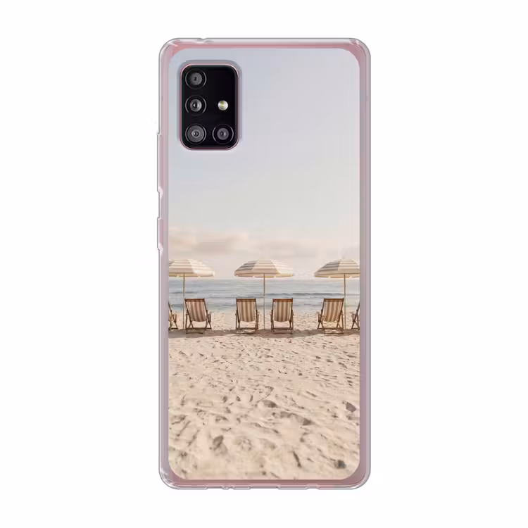 Strand - Stoelen - Parasol Telefoonhoesje Samsung Galaxy A51 5G klein -3d