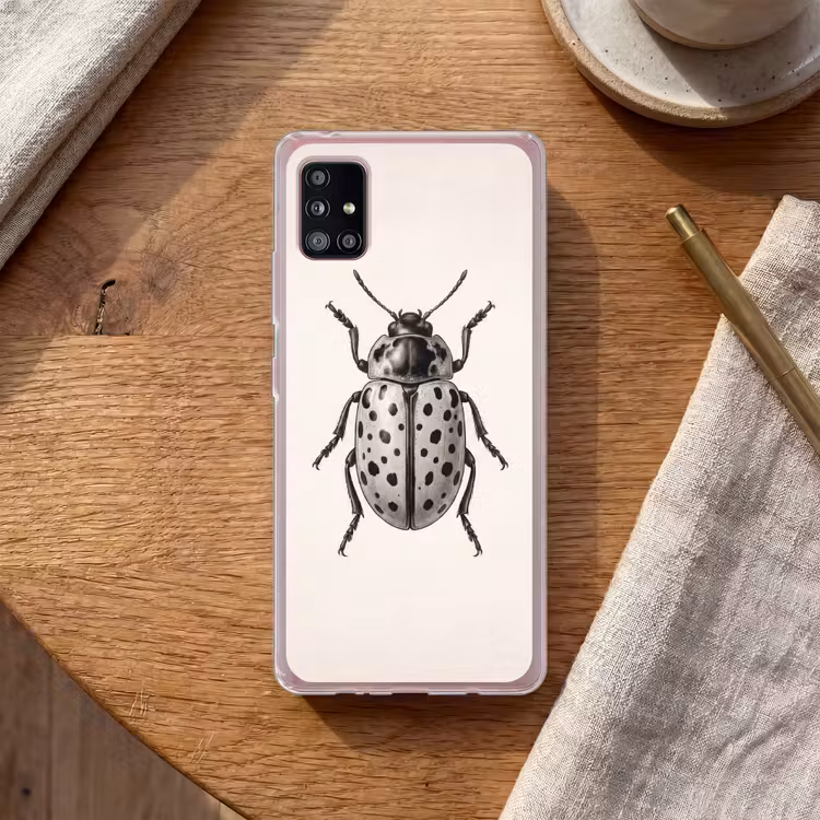 Kever - Insect - Vintage Telefoonhoesje Samsung Galaxy A51 5G klein -sfeer1