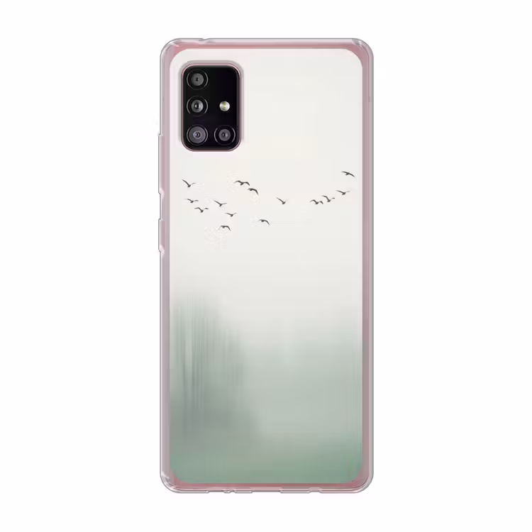 Vogel - Vlucht - Natuur - Minimalistisch Telefoonhoesje Samsung Galaxy A51 5G klein -3d
