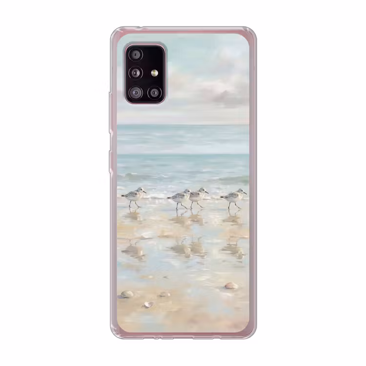 Vogels - Strand - Zee Telefoonhoesje Samsung Galaxy A51 5G klein -3d