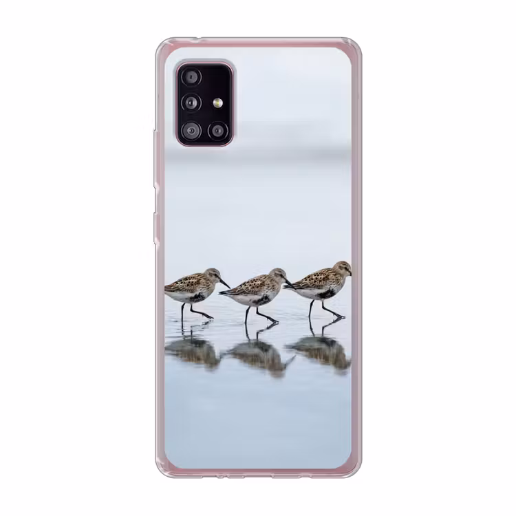 Vogels - Water - Grijs Telefoonhoesje Samsung Galaxy A51 5G klein -3d